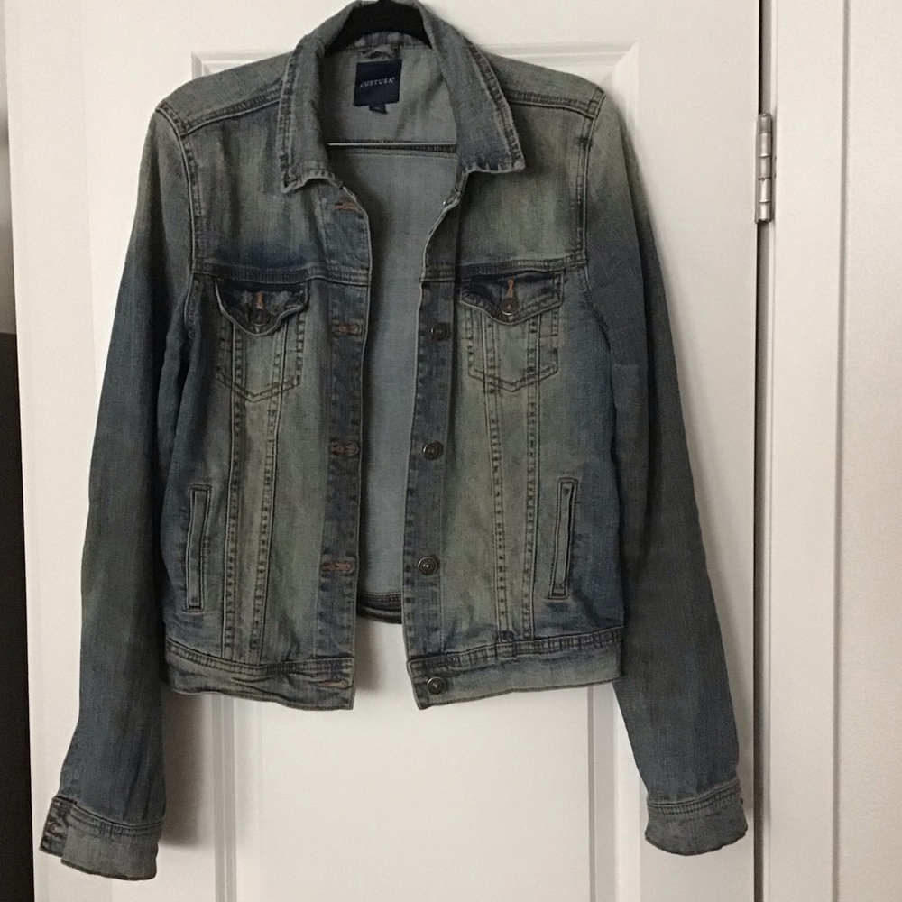 JustUSA Jean Jacket, Dirty Dark Blue, Size XS